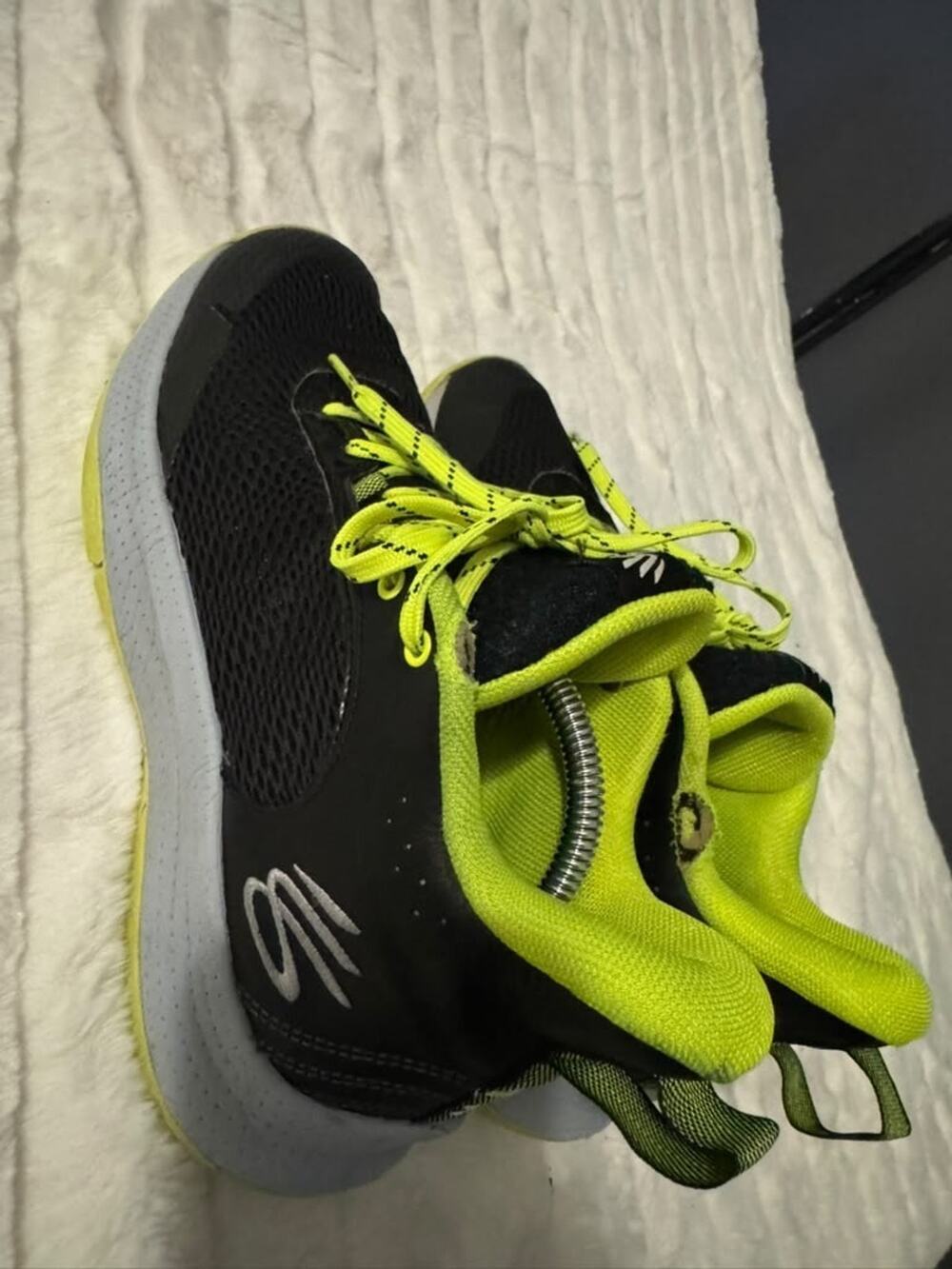 Under Armour Curry 3Z6 Men's Basketball Shoes Black Green Size 7.5